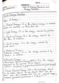 Physics IGCSE Energy Resources and Energy Transfer