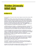  CHAMBERLAIN COLLEGE OF NURSING  NRNP 6645 - Midterm study guide 2022&sol;2023  BEST GUIDE VERIFIED 