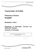 PLS2607-Philosophy Of Science Study Guide ASSIGNMENTS With Questions Latest 2022.