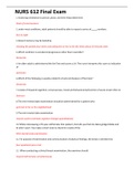 NURS 612 Final Exam Questions and Answers &lpar;100&percnt; correct answers&rpar;