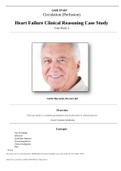 Case Study Circulation (Perfusion), Heart Failure Clinical Reasoning Case Study, Case Study 2, Carlos Boccerini, 68 years old, (Latest 2021) Correct Study Guide, Download to Score A