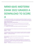 NRN9 6645 MIDTERM  EXAM 2022 GRADED A  DOWNLOAD TO SCORE  A &plus;