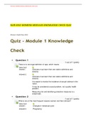 NUR 6552 WOMENS MODULES KNOWLEDGE CHECK QUIZ AND CORRECT ANSWERS GRADED A
