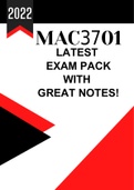 MAC3701 Exam pack with revision notes (Past exam Q&A) 