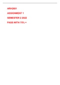 ARH2601 Assignment 1 Semester 2 2022 (University of South Africa) UNISA