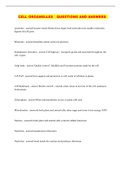 CELL ORGANELLES  QUESTIONS AND ANSWERS 