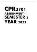 CPR3701 - Criminal Procedure (cpr3701) Assignment 1 Semester 2 2022