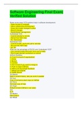 Software Engineering Final Exam&vert; Verified Solution