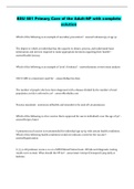 BSU 681 Primary Care of the Adult-NP with complete solution