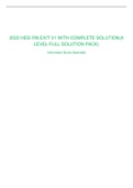 2022 HESI RN EXIT V1 WITH COMPLETE SOLUTION&lpar;A LEVEL FULL SOLUTION PACK&rpar;
