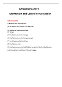 MECHANICS UNIT5 Gravitation and centrel force motion