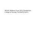 NR 601 Midterm Exam 2022 Chamberlain College of Nursing. Verified Q And A.