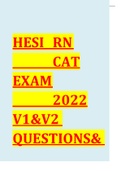 HESI	RN		CAT EXAM		2022 V1&V2 QUESTIONS& ANSWERS