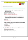ACLS Exam Version A 2021-2022 questions with answers