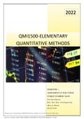 QMI1500-ELEMENTARY QUANTITATIVE METHODS ASSIGNMENT 03 SOLUTIONS SEMESTER 1 2022.