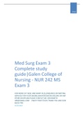 Med Surg Exam 3 Complete study guide|Galen College of Nursing - NUR 242 MS Exam 3