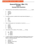 Albany College of Pharmacy and Health SciencesBIOL 1Exam 2 Example Questions