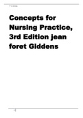 Concepts for Nursing Practice&comma; 3rd Edition jean foret Giddens test bank