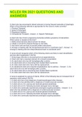 NCLEX RN 2021 QUESTIONS AND ANSWERS