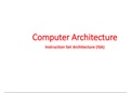 Software Engineering Computer Architecture Instruction Set Architecture &lpar;ISA&rpar; Course