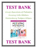 Wong’s Essentials of Pediatric Nursing 11th Edition Hockenberry Rodgers Wilson Test Bank