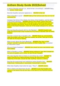 Anthem Study Guide 2022&vert;Solved