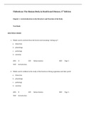 The Human Body in Health and Disease&comma; Thibodeau - Exam Preparation Test Bank &lpar;Downloadable Doc&rpar;