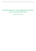 2022 HESI RN EXIT V1 WITH COMPLETE SOLUTION(A LEVEL FULL SOLUTION PACK)