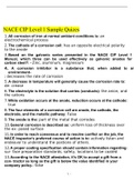 NACE CIP Level 1 Sample Quizzes with all the correct answers