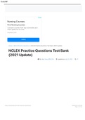 NCLEX Practice Questions Test Bank(2021 Update)