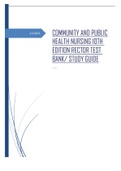 Exam (elaborations) Nurs nursing  Community & Public Health Nursing: Promoting the Public’s Health, ISBN: 9781469826653