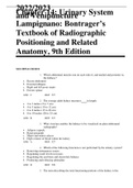 2022/2023 BEST UPDATED Bontragers Textbook Of Radiographic Positioning And Related Anatomy 9th Edition By Lampignano 
