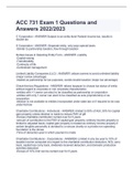 ACC 731 Exam 1 Questions and Answers 2022&sol;2023