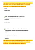 NUR HEALTH ASSESSMENT Midterm pharmacology EXAM &lpar;1&rpar;&lpar;400 Q & As&rpar; BEST EXAM SOLUTION SATISFACTION GUARANTEED SUCCESS LATEST  UPDATE 2022&sol;2023 GRADED A&plus;