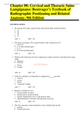Chapter 08&colon; Cervical and Thoracic Spine Lampignano&colon; Bontrager&rsquo;s Textbook of Radiographic Positioning and Related Anatomy&comma; 9th Edition