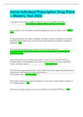 Aetna 2022 - Individual Prescription Drug Plans - Mastery Test
