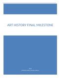 Sophia Art History I FINAL Milestone, Questions with Complete Answers