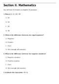 ATI TEAS 6 MATHS TEST (MATHS,SCIENCE,ENGLISH) WITH ANSWERS AT THE LAST PAGES