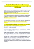 NURS 6521 &sol; NURS6521 Advanced Pharmacology Midterm Exam &vert; Question and Answers &vert; Latest 2022 &sol; 2021 &sol; Scored 99&sol;100