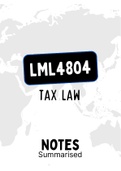 LML4804 - Summarised NOtes