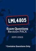 LML4805 - Exam Revision Questions (2011-2022)