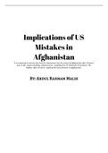  Implications of US Mistakes in Afghanistan