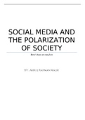  Social Media and Polarizations of society