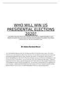 Who Will Win US Presidential Election 2020
