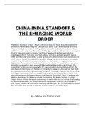 China-India Stand off & The Emerging World Order