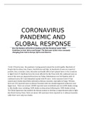 Coronavirus Pandemic and Global Response
