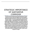 Strategic Importance of kartarpur Corridor