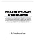 Indo-Pak Stalemate and The Kashmir