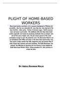 Plight of Home-based Workers