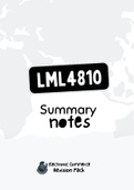 LML4810 - NOtes (Summary)